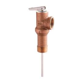 Watts 3/4 in. MNPT Brass Temperature and Pressure Relief Valve 3/4 in. FNPT 1 pk