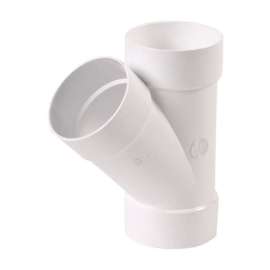 NDS Schedule 35 4 in. Hub each X 4 in. D Hub PVC Wye 1 pk