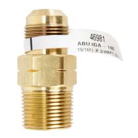 JMF Company 15/16 in. Flare X 3/4 in. D Male Brass Gas Adapter