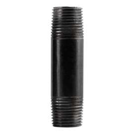 Pipe Decor 1/2 in. MPT Black Steel 6 in. L Pipe Decor Connector