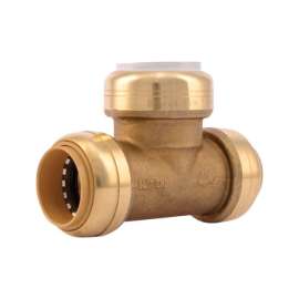 SharkBite Push to Connect 1 in. CTS X 1 in. D CTS Brass Slip Tee