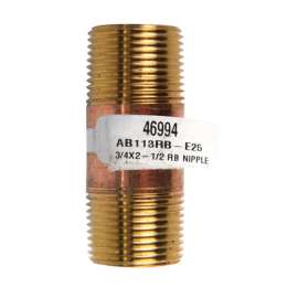 JMF Company 3/4 in. MPT X 3/4 in. D MPT Brass Nipple 2-1/2 in. L