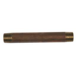 JMF Company 3/8 in. MPT Red Brass Nipple 4-1/2 in. L