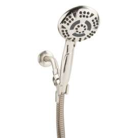 OakBrook Brushed Nickel PVC 5 settings Handheld Showerhead 1.8 gal