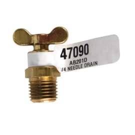 JMF Company 1/4 in. Brass Needle Drain Valve
