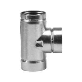 Selkirk 3 in. X 3 in. X 3 in. Aluminum/Galvanized Steel Vent Tee with Cap