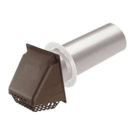 Deflect-O 14 in. L X 4 in. D Brown Aluminum/Plastic Vent Dryer Hood