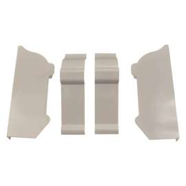 Plastx 3 in. H X 9 in. W White ABS Plastic End Cap Set/Snap Cap