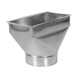 Imperial 10 in. H X 6 in. W Silver Galvanized Steel Register Boot