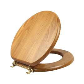 Design House Dalton Round Oak Wood Toilet Seat