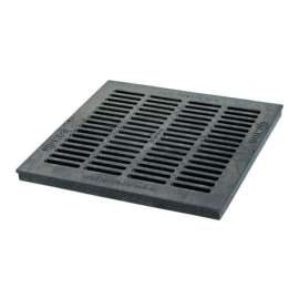 NDS 18 in. Black Square Polyolefin Drain Grate