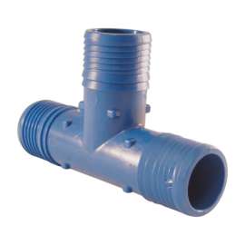 Apollo Blue Twister 1-1/4 in. Insert in to X 1-1/4 in. D Insert Acetal Tee 1 pk