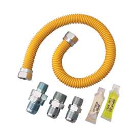 Dormont SmartSense 1/2 in. Flare Sizes X 5/8 in. D OD 36 in. Stainless Steel Gas Connector Kit
