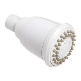 Keeney White Plastic 3 settings Showerhead 1.8 gpm