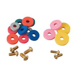BrassCraft Assorted in. D Rubber Flat Faucet Washer Assortment 20 pk