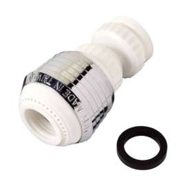 BrassCraft Dual Thread 15/16 in.- 27M x 55/64 in.-27F Chrome Swivel Sprayrator