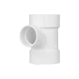 Charlotte Pipe Schedule 40 3 in. Hub X 2 in. D Hub PVC Sanitary Tee 1 pk