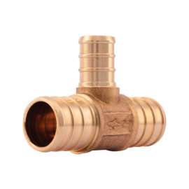 SharkBite 3/4 in. Barb X 3/4 in. D Barb Brass Reducing Tee