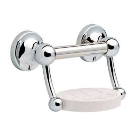 Delta 9 in. L Polished Chrome Stainless Steel Soap Dish with Assist Bar