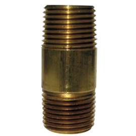 JMF Company 1-1/4 in. MPT X 1-1/4 in. D MPT Red Brass Nipple 3 in. L