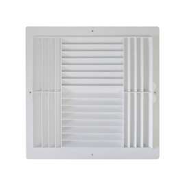 Deflect-O Jordan 12 in. H X 12 in. W 4-Way White Plastic Ceiling Register