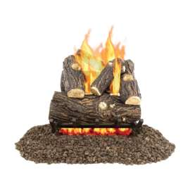 Pleasant Hearth Willow Oak Fireplace Log Set 42 lb