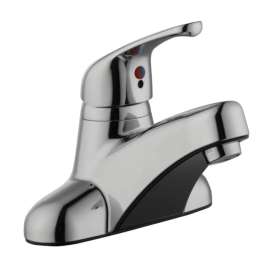 Home Plus Chrome Single-Handle Bathroom Sink Faucet 4 in.
