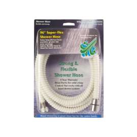 Whedon SuperFlex White PVC 96 in. Shower Hose
