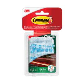 3M Command Small Plastic Light Clips 1.33 in. L 12 pk