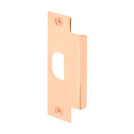 Prime-Line 4-7/8 in. H X 1-1/4 in. L Polished Brass Brass Door Strike
