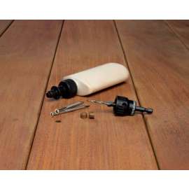 Starborn Pro Plug No. 8 X 2-1/2 in. L Brown Star Flat Head Deck Screws and Plugs Kit 1 pk