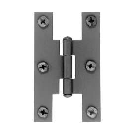 Acorn 1-13/16 in. W X 3 in. L Smooth Black Iron H Hinge 2 pk
