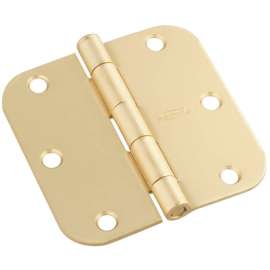 National Hardware 3-1/2 in. L Satin Brass Door Hinge 1 pk