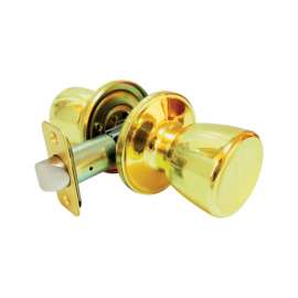 Faultless Tulip Polished Brass Passage Door Knob Right Handed