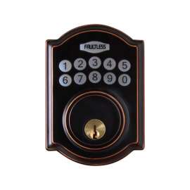 Faultless Aged Bronze Metal Electronic Deadbolt