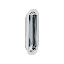 Ives 3-9/16 in. L Bright Chrome Brass Flush Pull