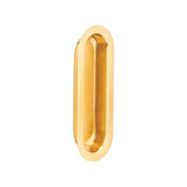 Ives 3-9/16 in. L Bright Brass Brass Flush Pull