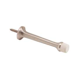 Ives 1 in. W X 3-3/4 in. L Brass Satin Nickel Silver Door Stop Mounts to wall
