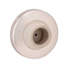 Ives 2-1/2 in. W X 3/8 in. L Brass Satin Nickel Wall Door Stop Mounts to wall