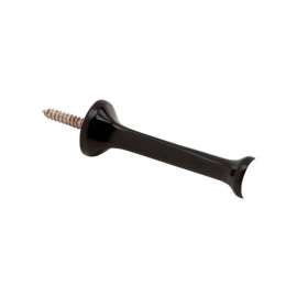 Ives 3-1/8 in. W X 7/8 in. L Brass Black Door Stop Mounts to wall