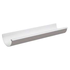 Plastmo 4 in. W X 120 in. L White Vinyl Half Round Gutter
