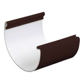 Plastmo 4 in. W Brown Vinyl Half Round Gutter Connector