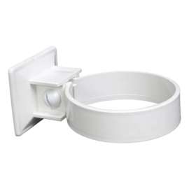 Plastmo 2.5 in. W White Vinyl Round Downspout Bracket