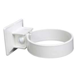 Plastmo 3 in. W White Vinyl Round Downspout Bracket