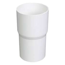 Plastmo 3 in. W White Vinyl Round Downspout Connector