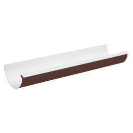 Plastmo 4 in. W X 120 in. L Brown Vinyl Half Round Gutter