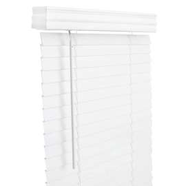 Living Accents Faux Wood 2 in. Blinds 29 in. W X 60 in. H White Cordless