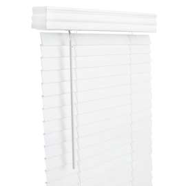 Living Accents Faux Wood 2 in. Blinds 72 in. W X 60 in. H White Cordless
