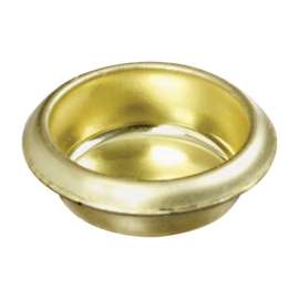 National Hardware 3/4 in. L Bright Brass Gold Steel Flush Cup Door Pull
