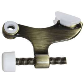 National Hardware Zinc w/Steel Antique Brass Hinge Pin Door Stop Mounts to door and wall